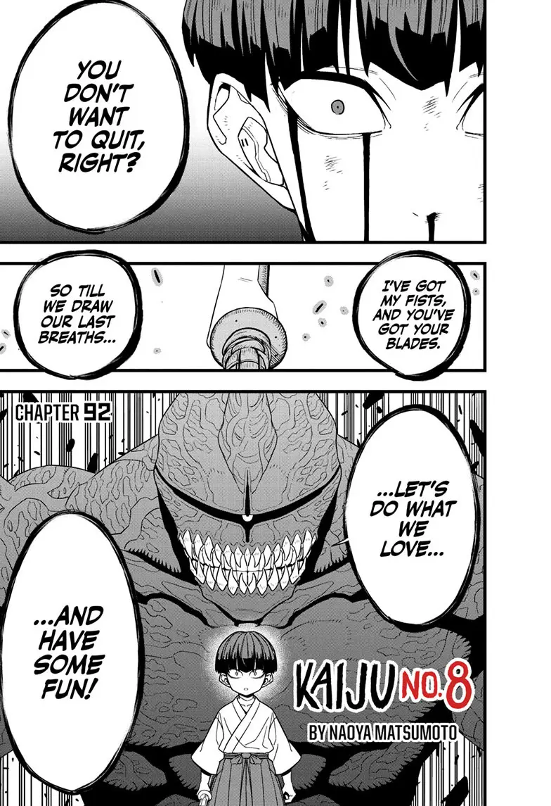 Kaiju No 8 Manga — Chapter 92 — Page 1