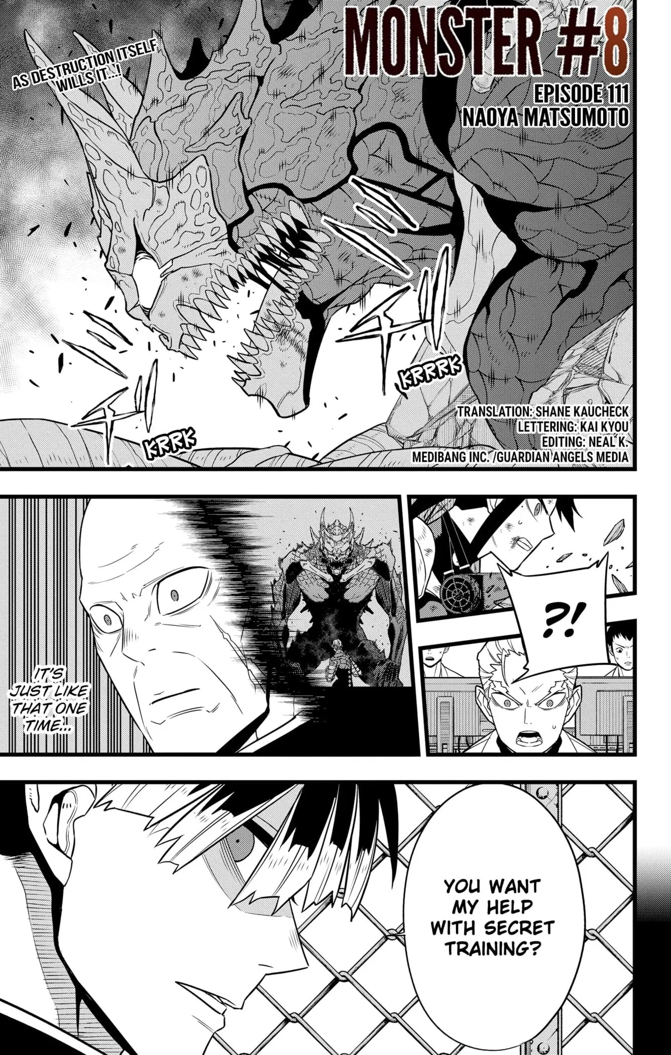 Kaiju No 8 Manga — Chapter 111 — Page 1