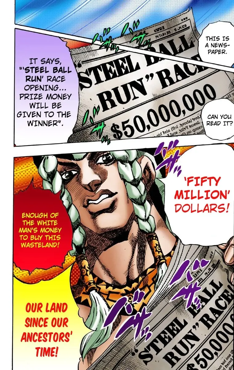 JoJo's Bizarre Adventure Steel Ball Run Colored Manga β Chapter 1 β Page 21