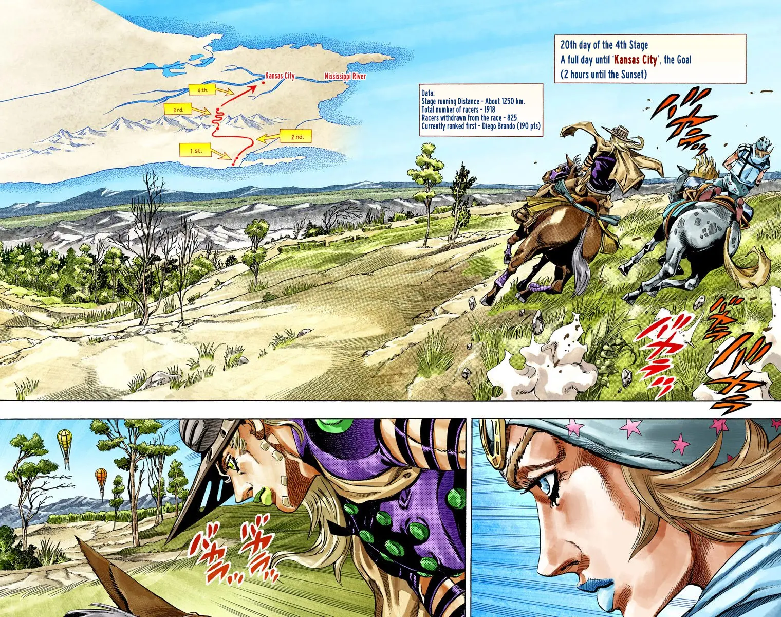 JoJo's Bizarre Adventure Steel Ball Run Colored Manga β Chapter 36 β Page 3