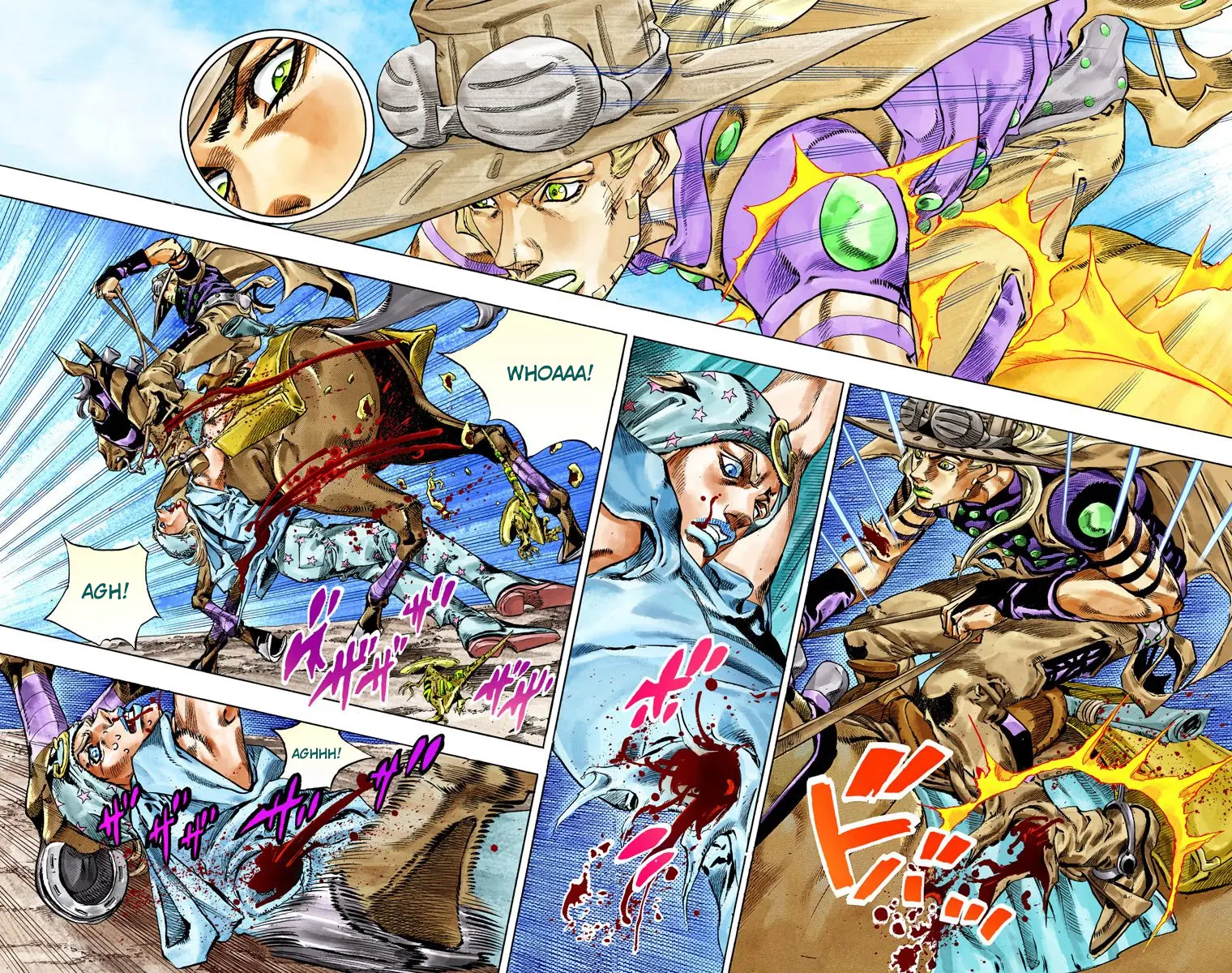 JoJo's Bizarre Adventure Steel Ball Run Colored Manga β Chapter 42 β Page 32