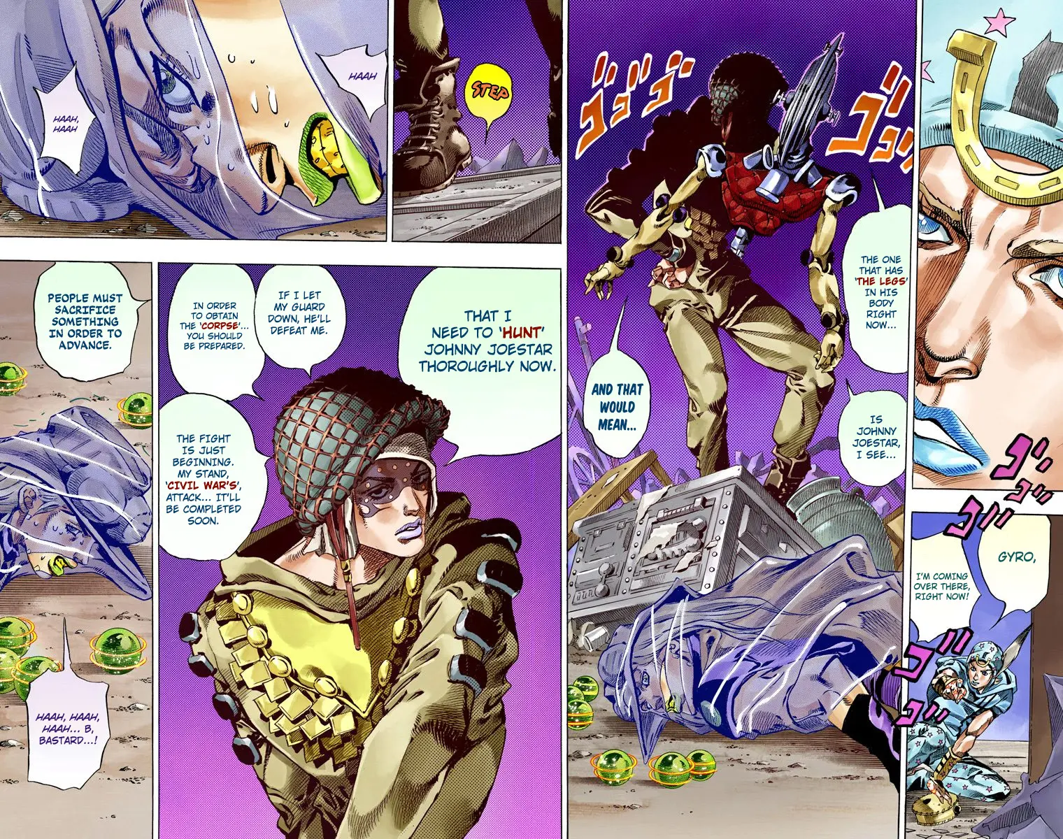 JoJo's Bizarre Adventure Steel Ball Run Colored Manga β Chapter 58 β Page 10