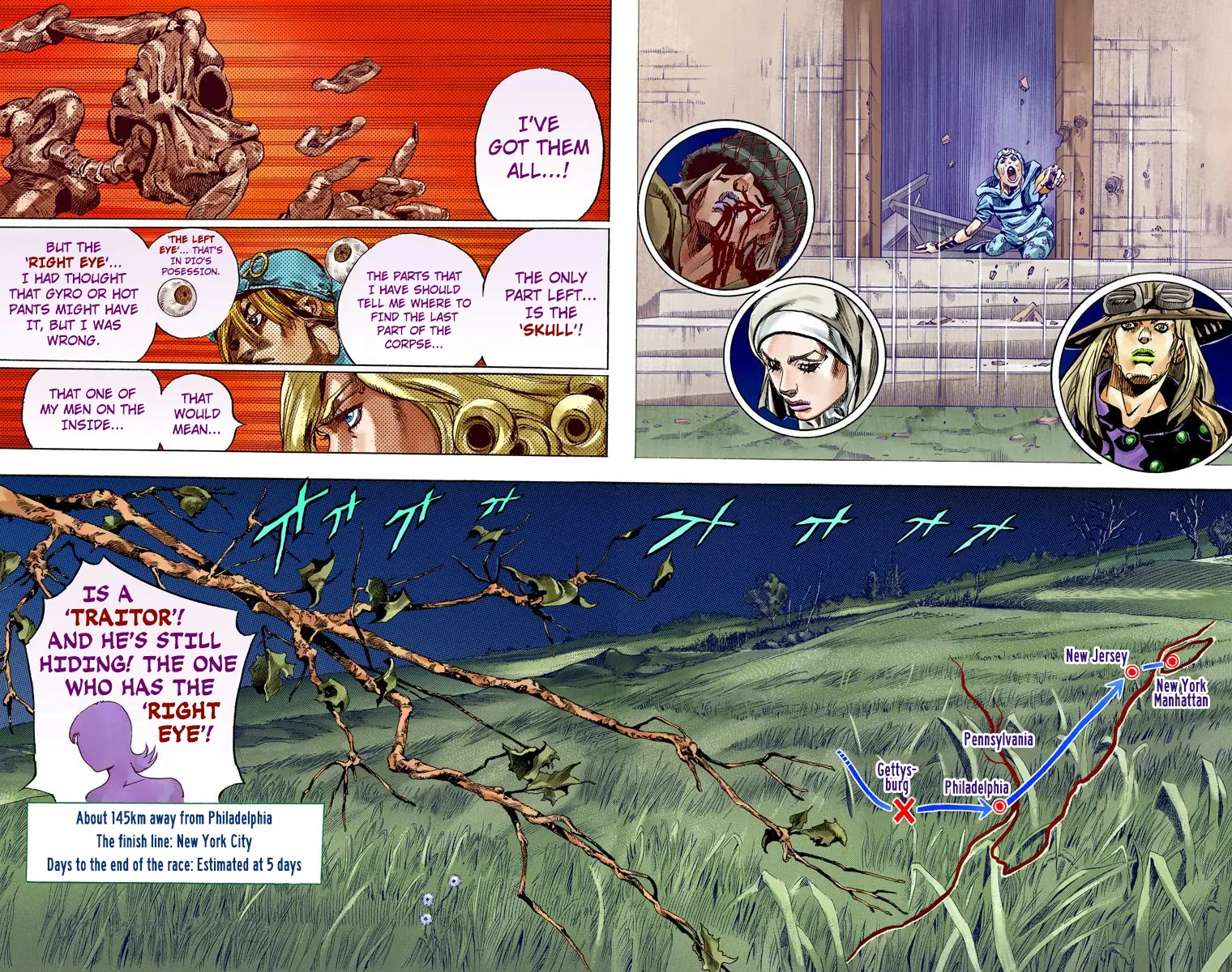 JoJo's Bizarre Adventure Steel Ball Run Colored Manga β Chapter 59 β Page 53