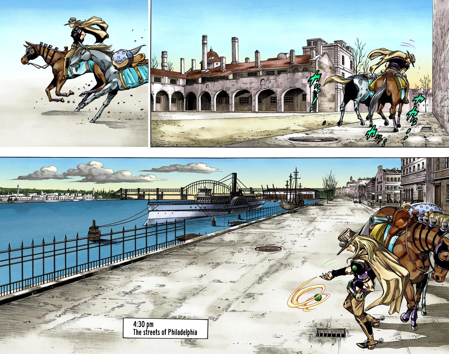 JoJo's Bizarre Adventure Steel Ball Run Colored Manga β Chapter 72 β Page 3