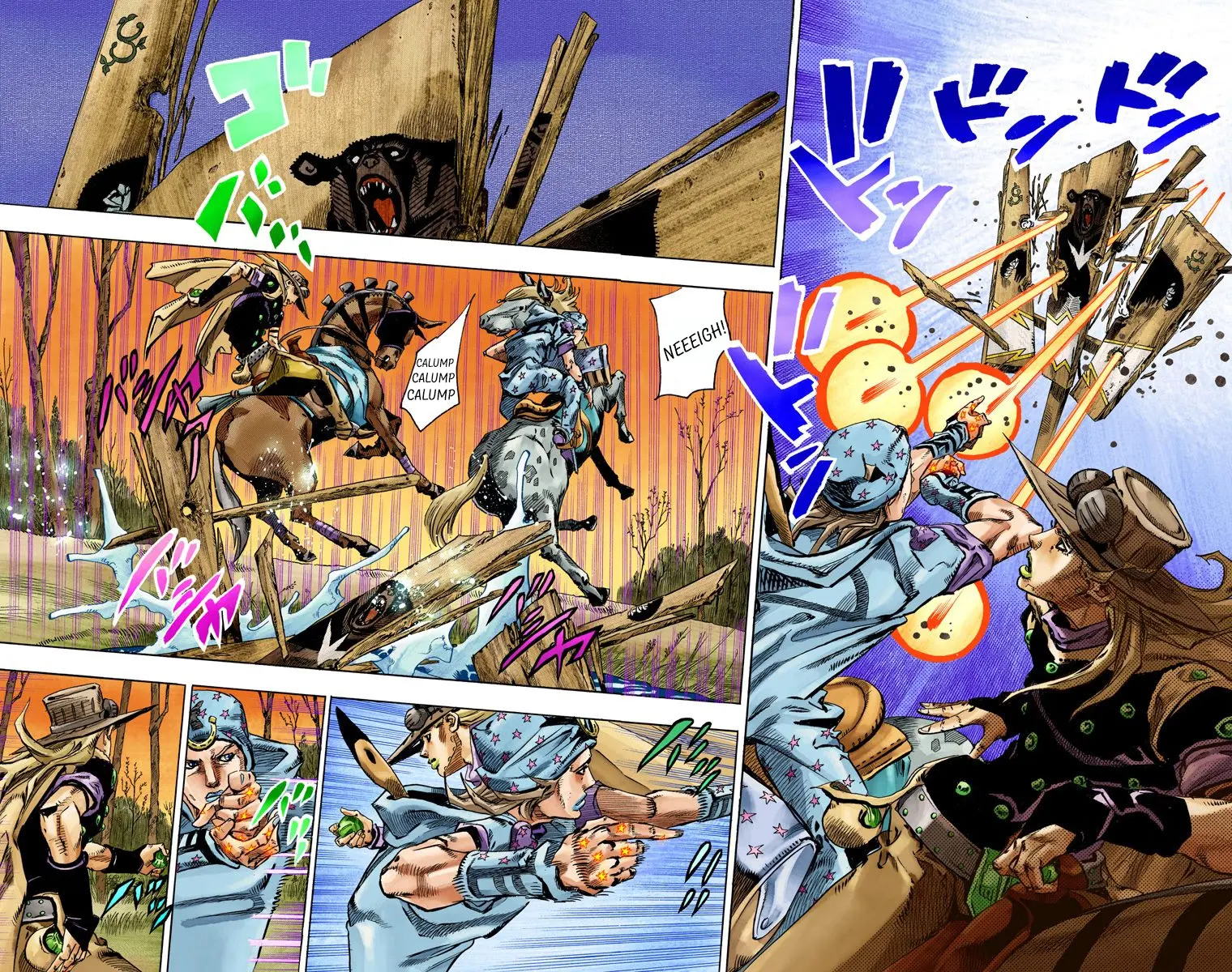 JoJo's Bizarre Adventure Steel Ball Run Colored Manga β Chapter 77 β Page 15