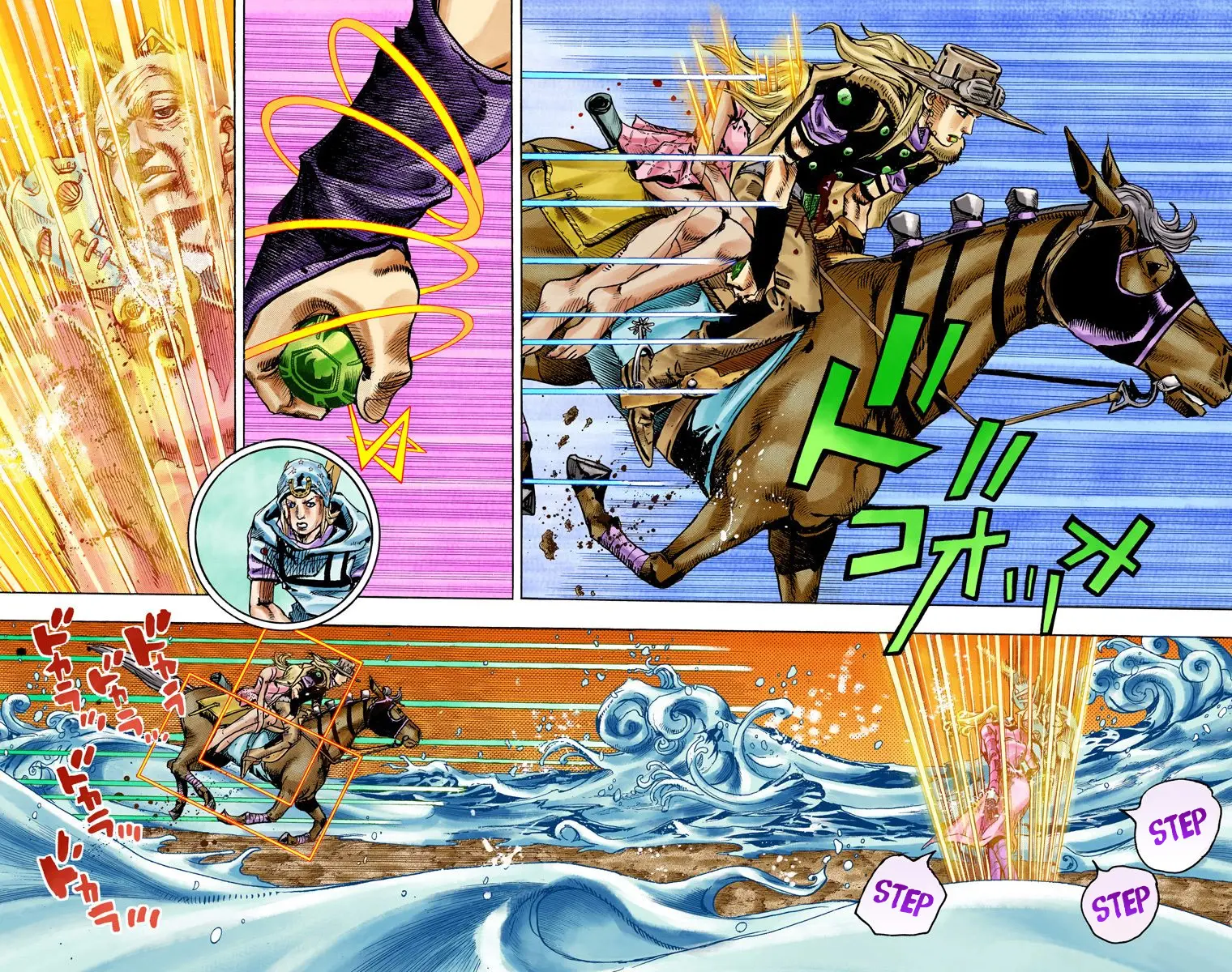 JoJo's Bizarre Adventure Steel Ball Run Colored Manga β Chapter 84 β Page 9