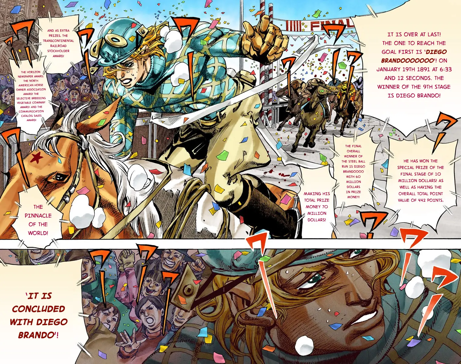 JoJo's Bizarre Adventure Steel Ball Run Colored Manga β Chapter 94 β Page 32