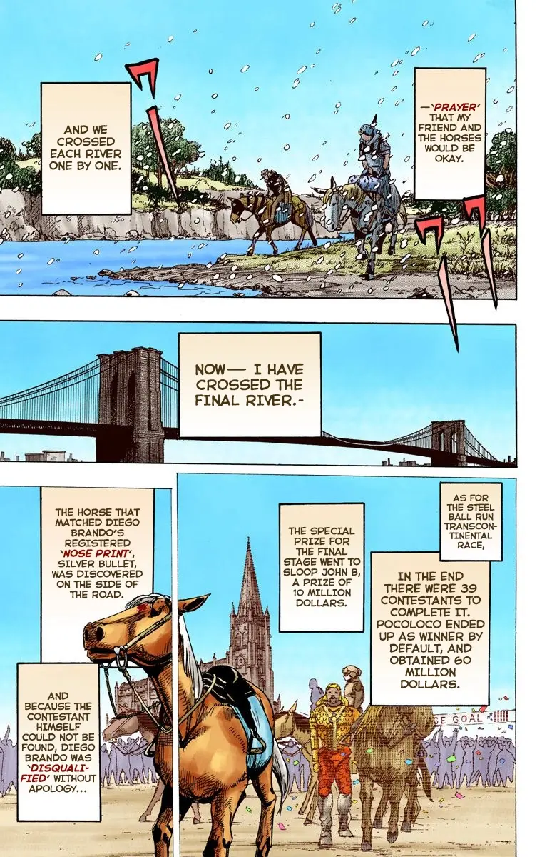 JoJo's Bizarre Adventure Steel Ball Run Colored Manga β Chapter 95 END β Page 28