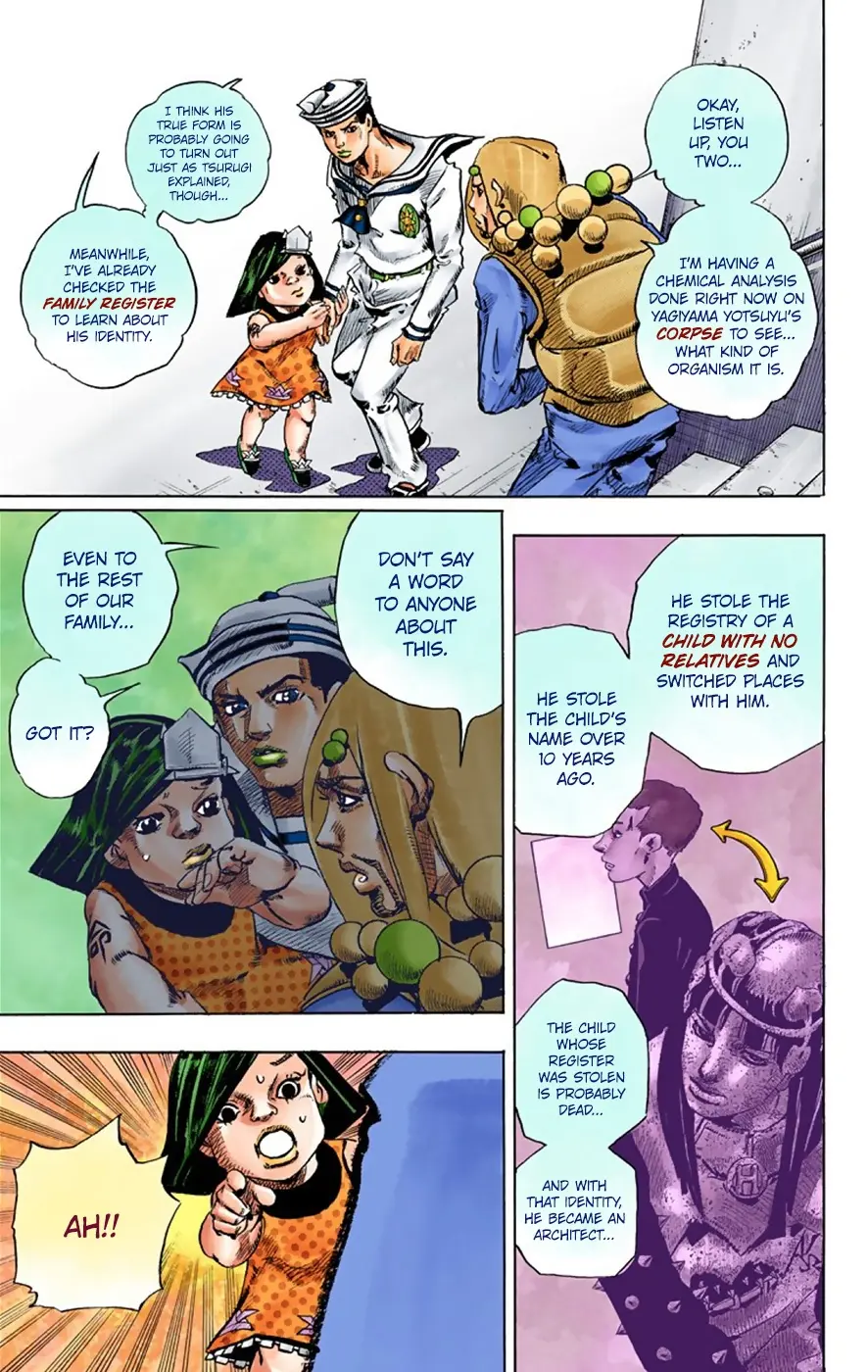 JoJo's Bizarre Adventure, Part 8: JoJolion Colored Manga — Chapter 33 — Page 14
