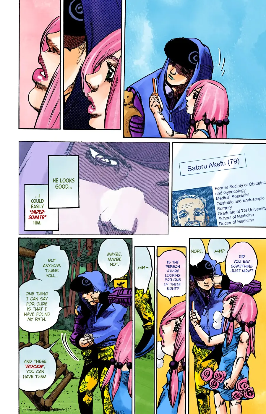JoJo's Bizarre Adventure, Part 8: JoJolion Colored Manga β Chapter 102 β Page 12