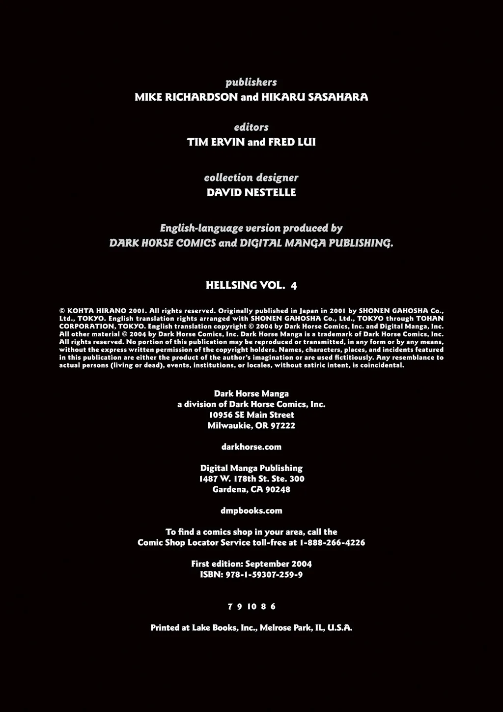 Hellsing β Chapter Vol 4 β Page 4