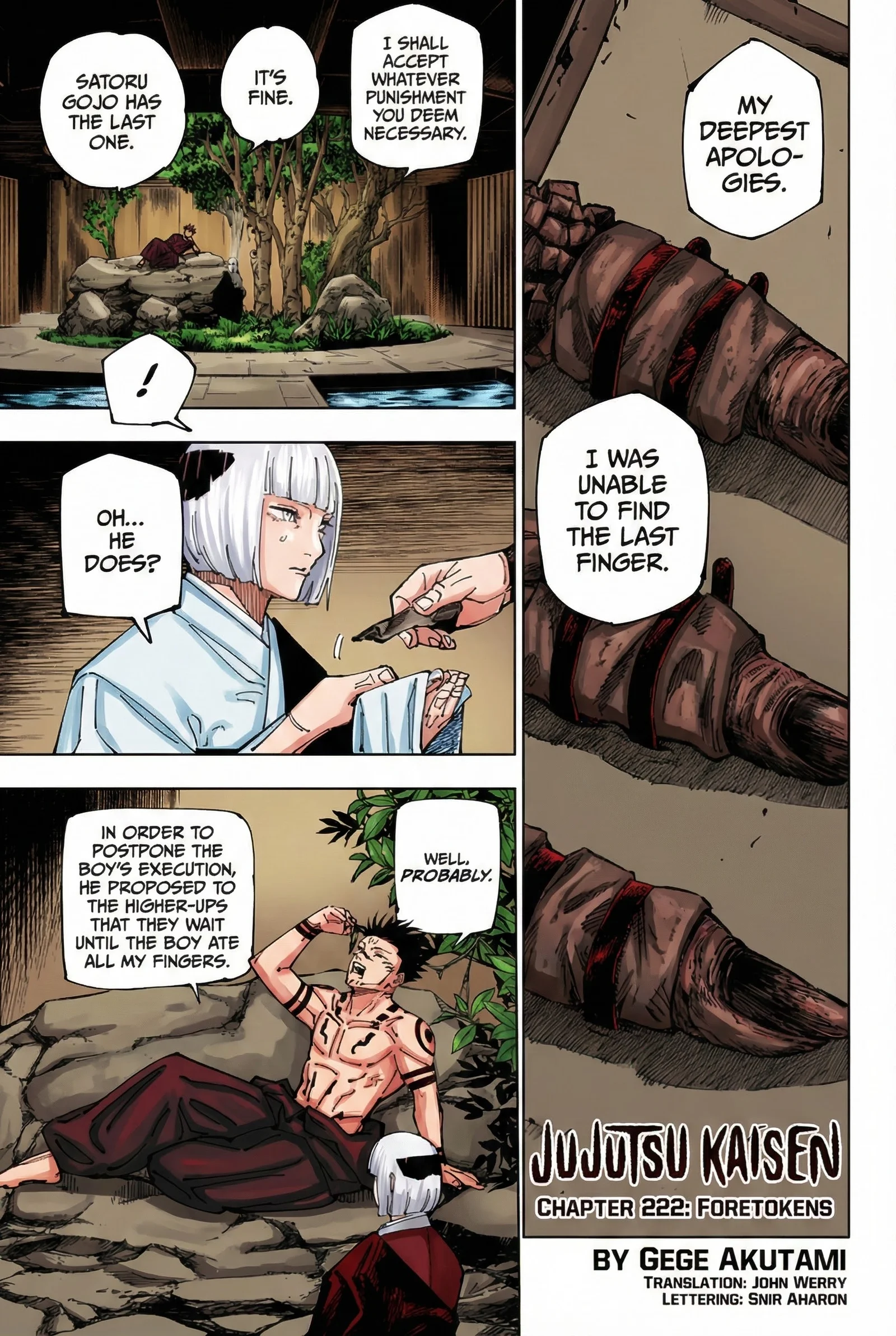 Jujutsu Kaisen Colored Manga JJK — Chapter 222 — Page 1